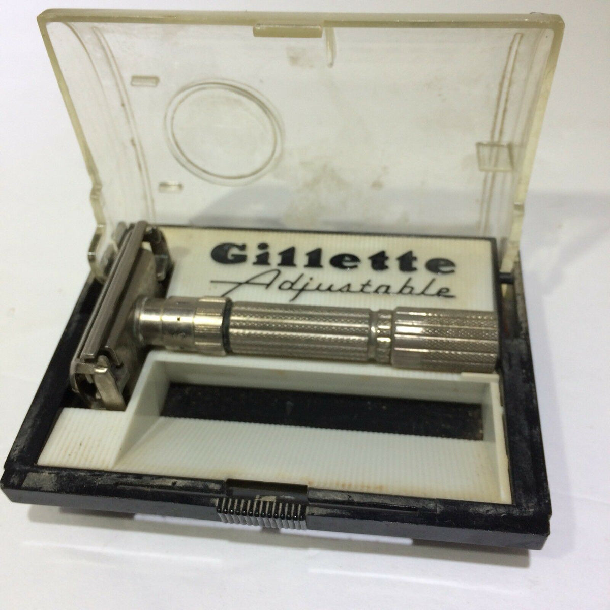 Vintage Gillette Adjustable Safety Razor With Original Case, "FATBOY"