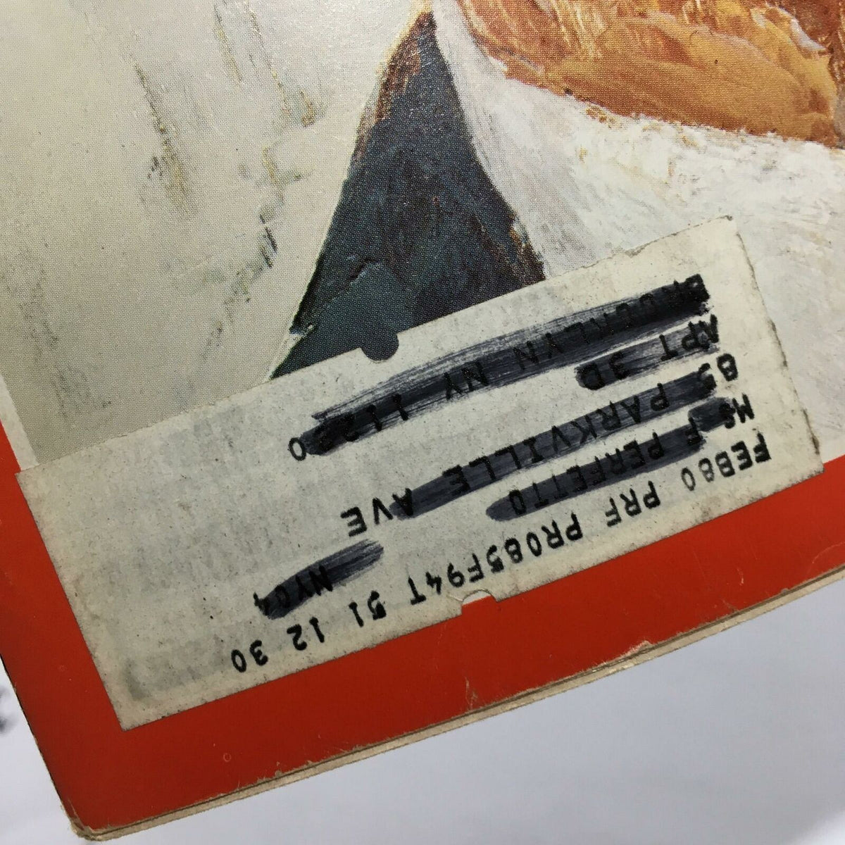 Detail of the address label from the Time Magazine December 10, 1979 issue 'Center of the Storm: Iran's Deposed Shah', showcasing the originality of this vintage collectible.
