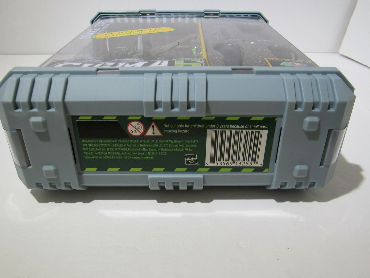 Another angle of the G.I. Joe Sigma 6 Snake Eyes Ninja Armor 8 Inch Commando packaging, highlighting barcodes and product safety warnings.