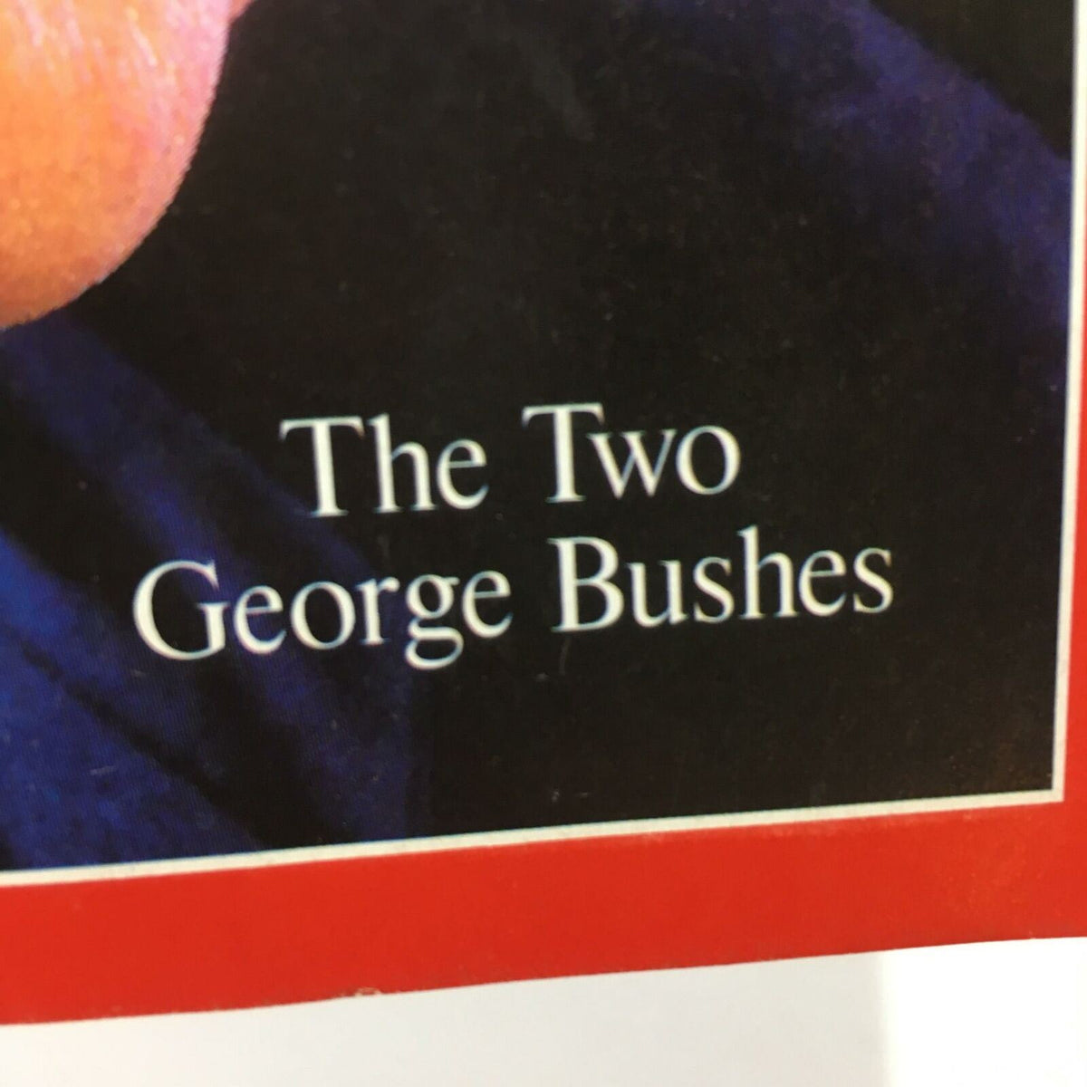 Cover text of Time Magazine featuring the title 'The Two George Bushes', commemorating the Men of the Year from January 7, 1991.