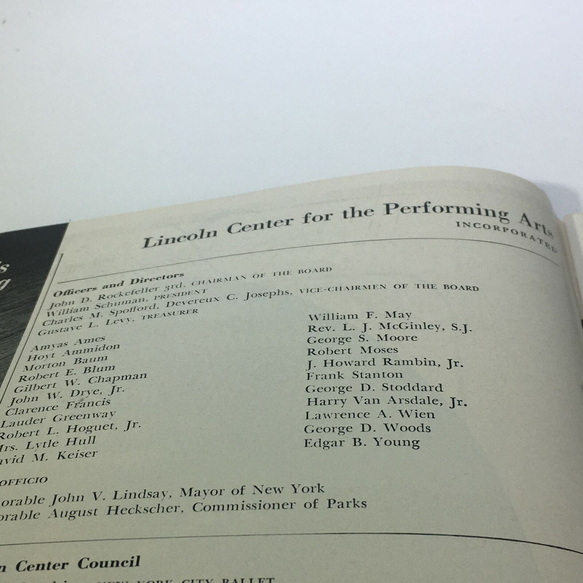 Vintage Lincoln Center For Performing Arts Metropolitan Opera 1967 - 1968