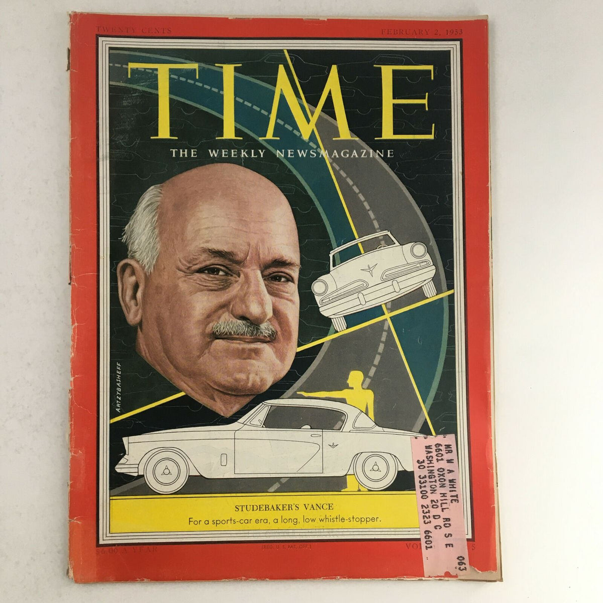 Time Magazine February 2 1953 Vol. 61 No. 5 Studebaker's Harold Sines Vance