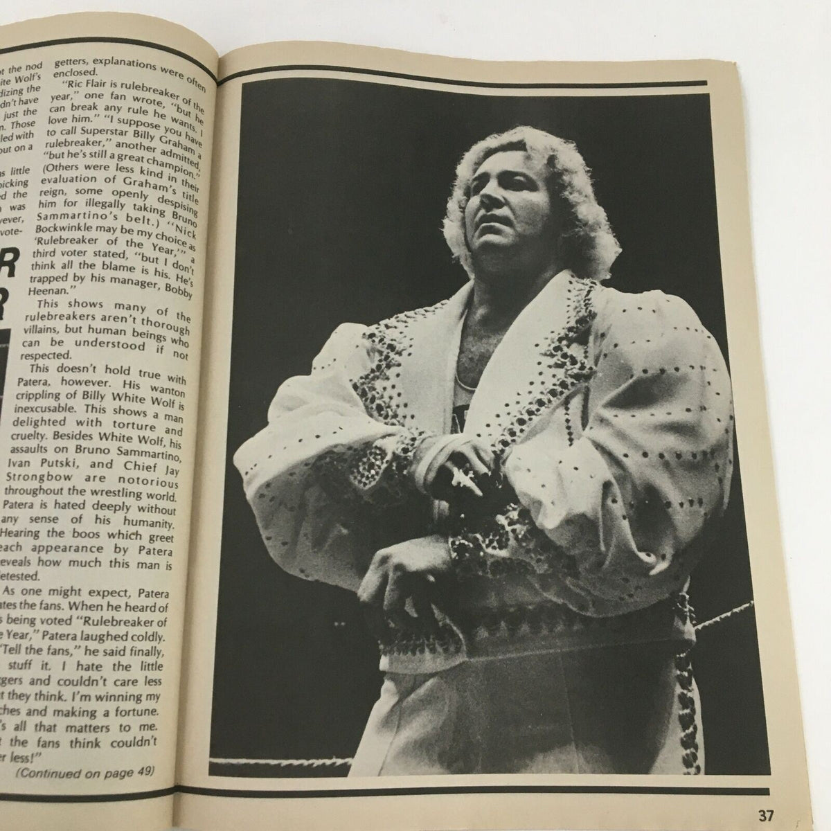 A legendary feature of Sports Review Wrestling Magazine Spring 1978, showcasing Andre the Giant in a formal wrestling outfit, highlighting his iconic presence in the wrestling world.