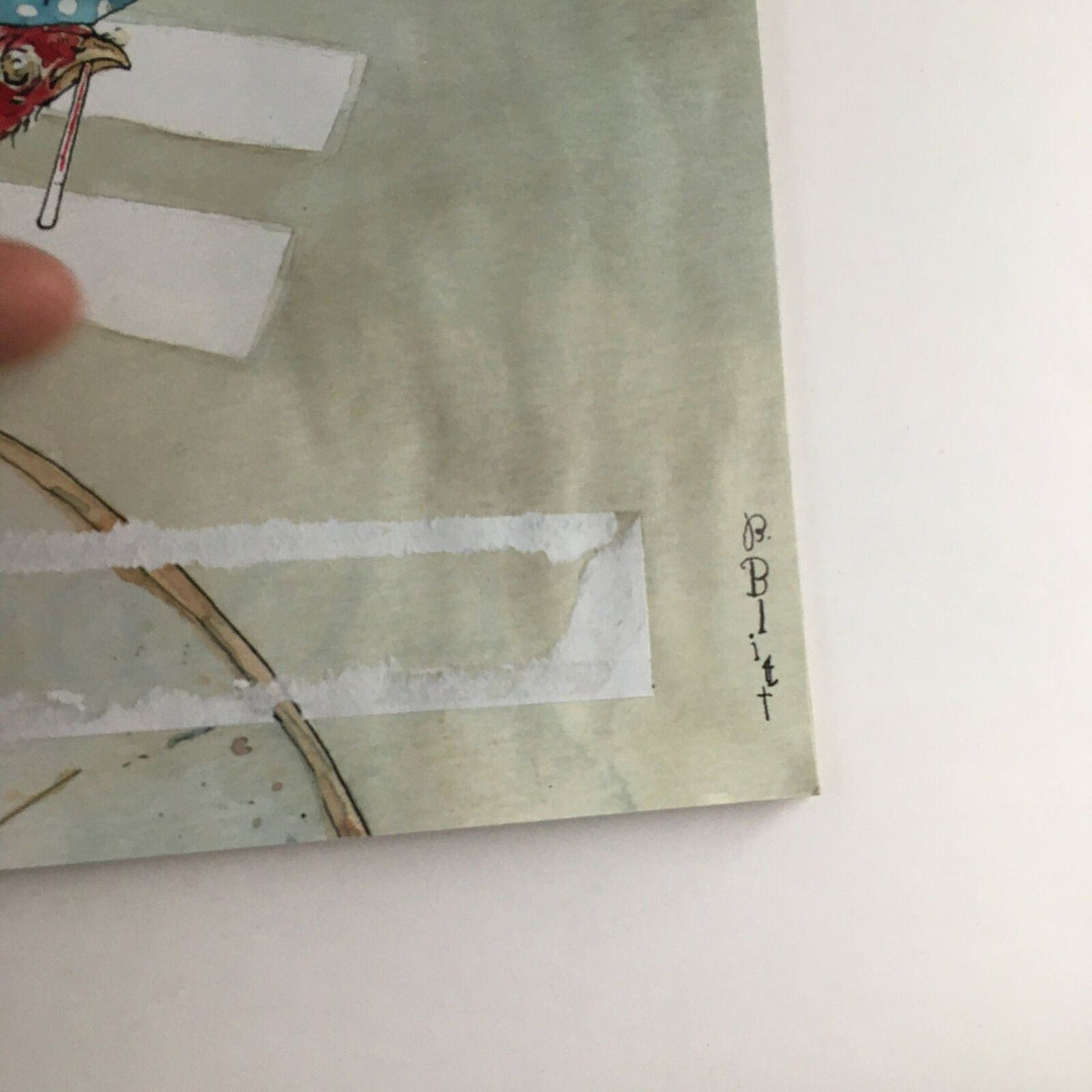 Close-up of the signature by Barry Blitt on the 'Animal Crossing' cover illustration of The New Yorker Full Magazine November 14 2005.