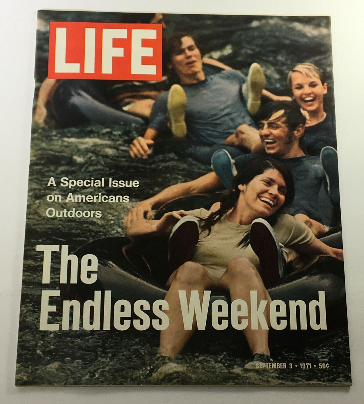 VTG Life Magazine September 3 1971 featuring a captivating cover titled 'The Endless Weekend,' showcasing people enjoying outdoor recreation.
