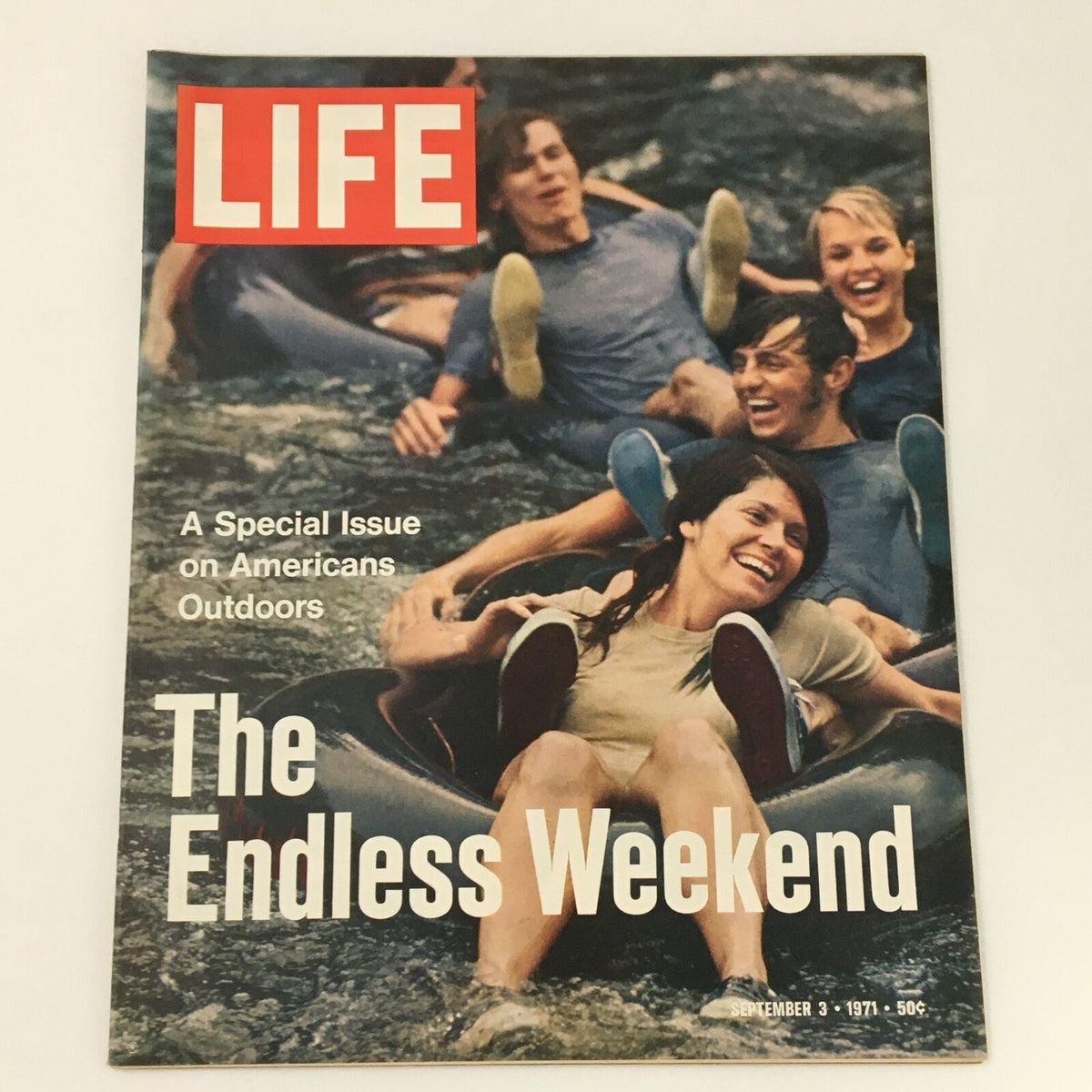 Cover of VTG Life Magazine September 3 1971 featuring the title 'The Endless Weekend' and images of people enjoying outdoor activities.