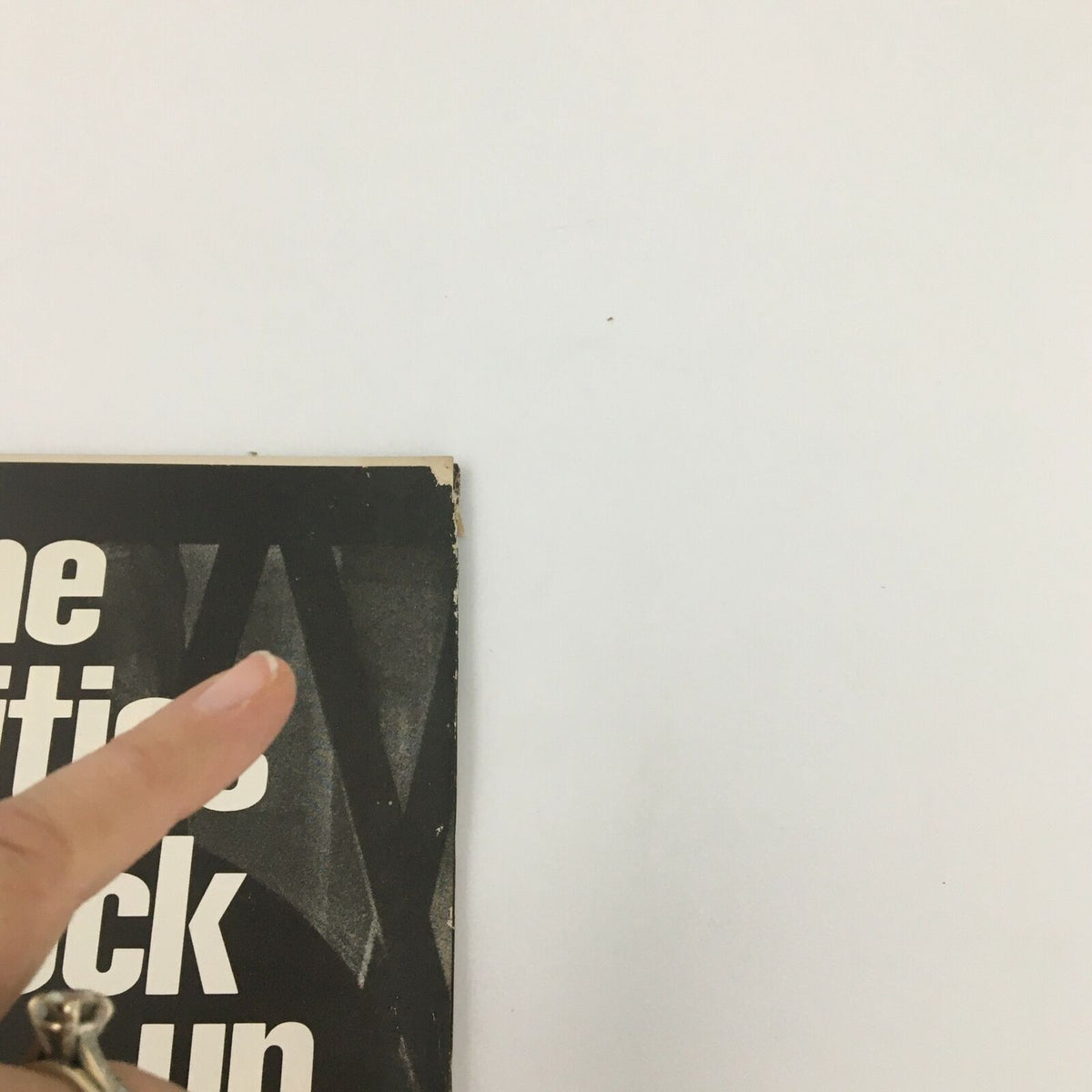 Detailed view of the top corner of the VTG Life Magazine November 19 1971, highlighting the vintage cover with the title 'The Cities Lock Up', indicating minor wear typical for its age.