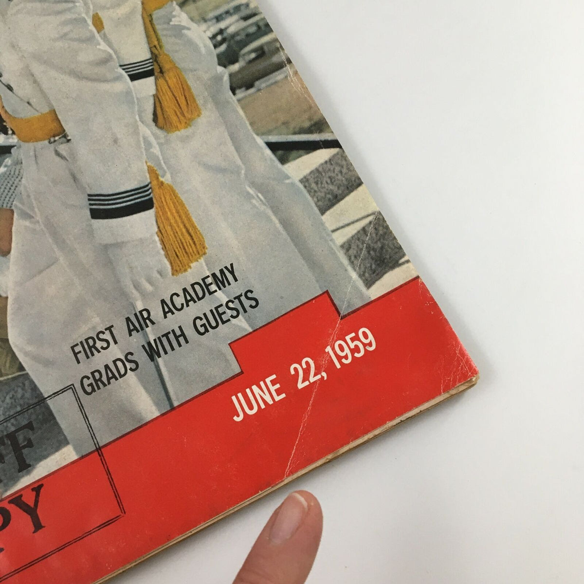 Another angle of the VTG Life Magazine June 22 1959 cover, focusing on the publication date while emphasizing its role in commemorating the first Air Academy graduates.