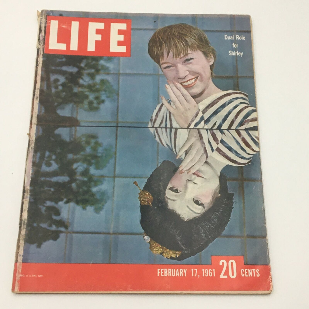 VTG Life Magazine February 17 1961 featuring Shirley MacLaine on the cover in a dual role related to Geisha culture, showcasing vintage graphics and historical significance.