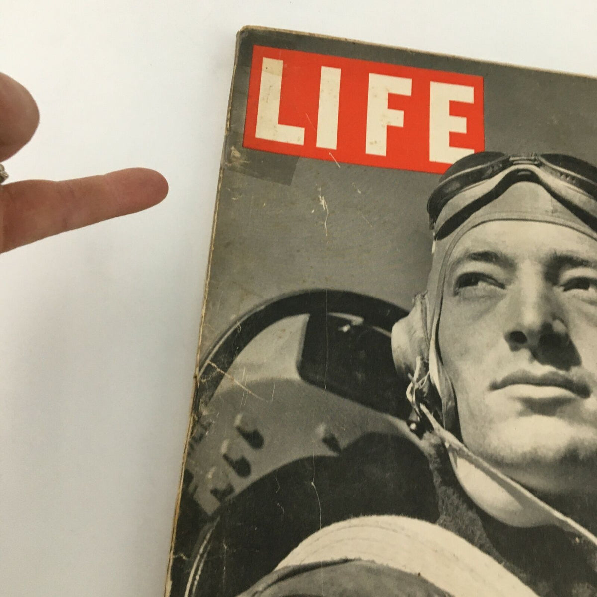 Cover of VTG Life Magazine December 7, 1942, showcasing Marine Ace with vibrant visuals and historical context from World War II.