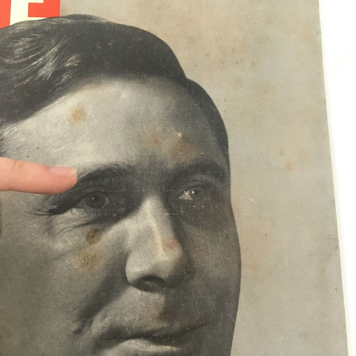 Close-up view of the cover of the vintage Life Magazine from September 30, 1940, highlighting the portrait of Wendell Willkie and details of minor wear.