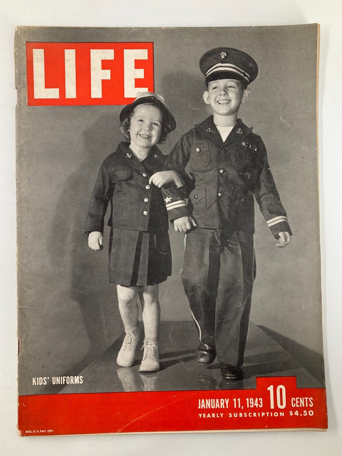 Life Magazine January 11 1943 Featuring Kids' Uniforms - Historical Artifact with Cultural Insights