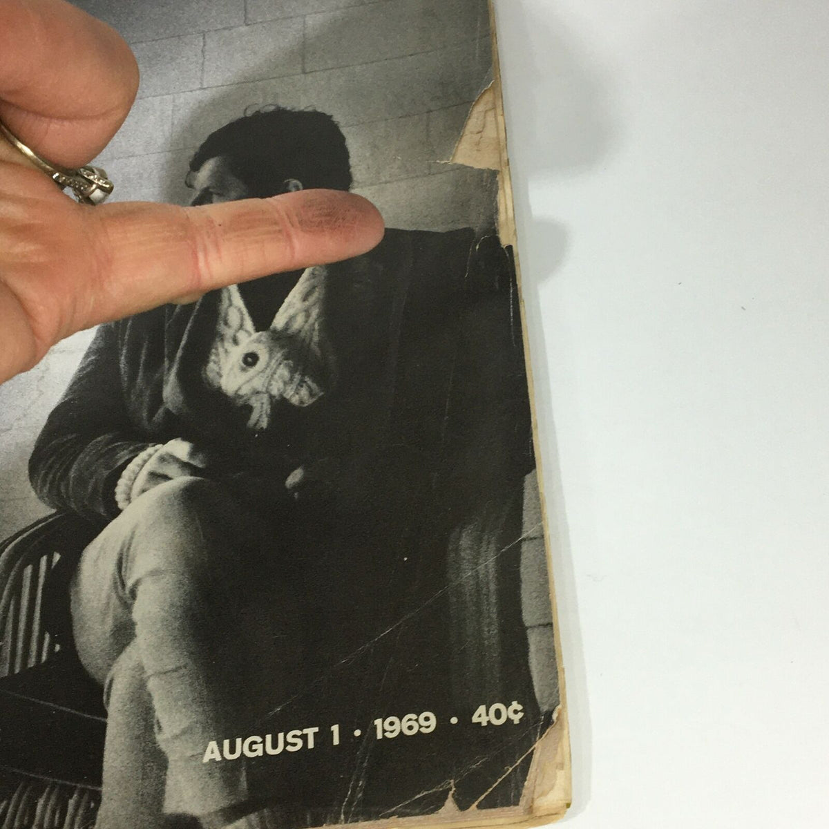 Close-up of the VTG Life Magazine August 1, 1969 cover, showing Ted Kennedy and date details.