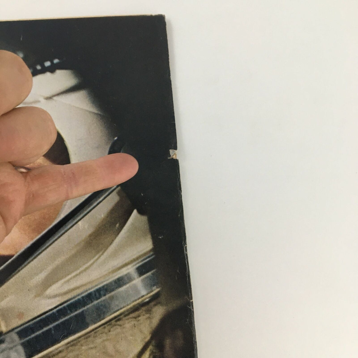 Close-up image showing a minor cover damage of the vintage Life Magazine from September 3, 1965, featuring astronaut Pete Conrad.