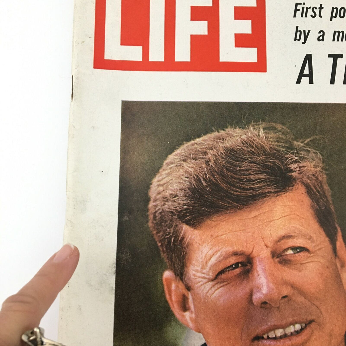 VTG Life Magazine July 16 1965 featuring a cover image of John F. Kennedy, with prominent magazine title 'LIFE' and an expressive portrait of Kennedy.