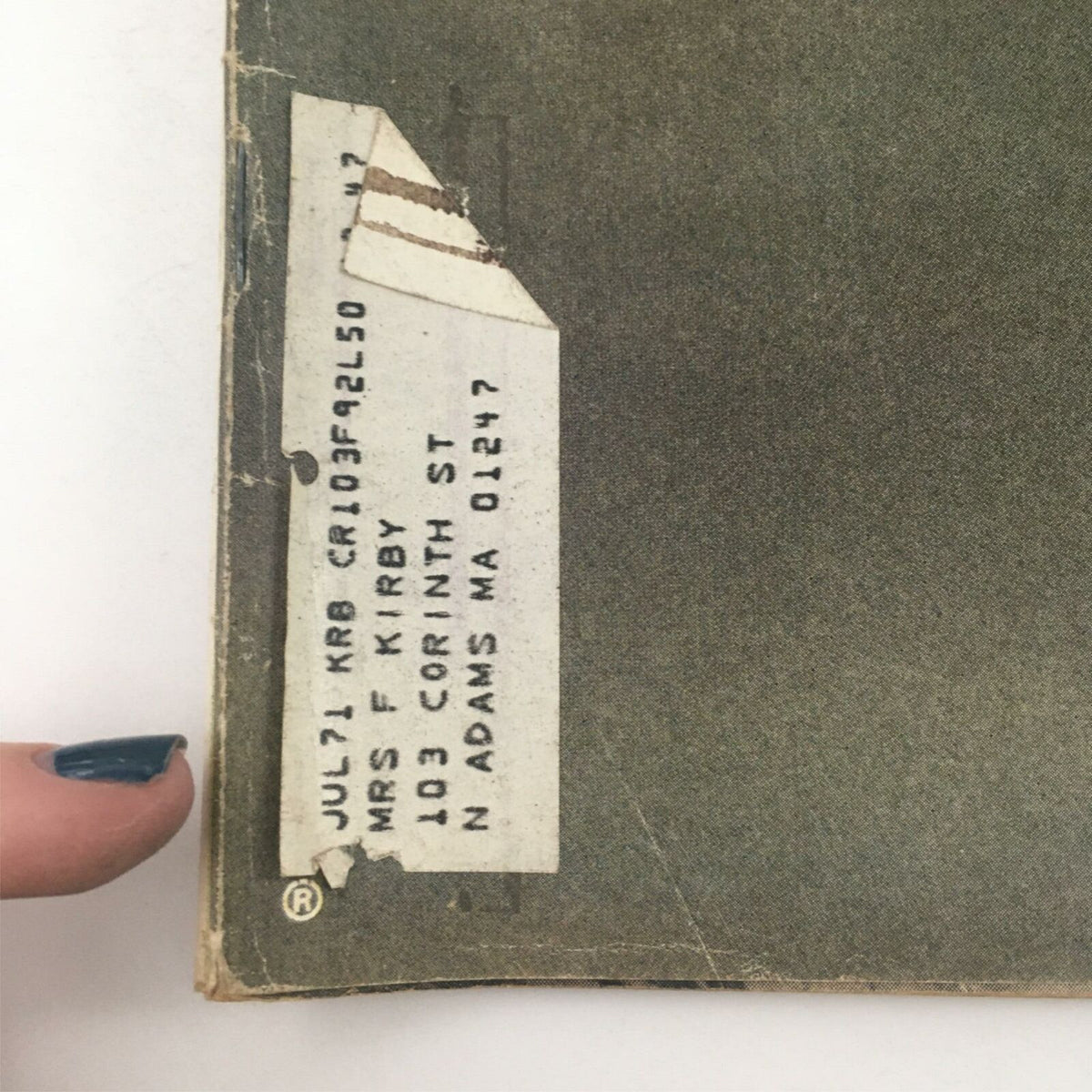 Address label from the back of the VTG Life Magazine June 20, 1969, showing historical mailing information for a previous owner.