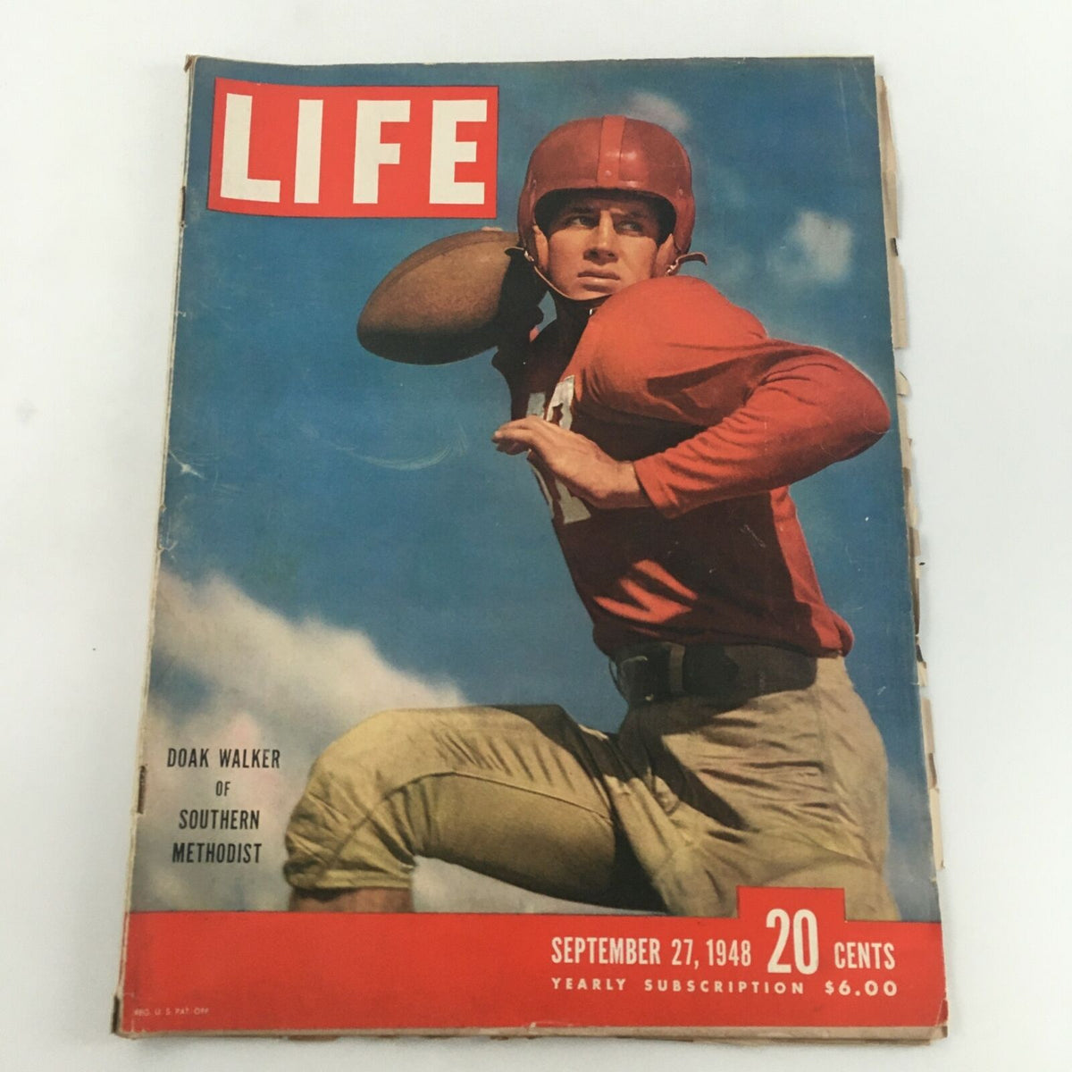 Life Magazine September 27, 1948 - NFL Legend Doak Walker of Southern Methodist University