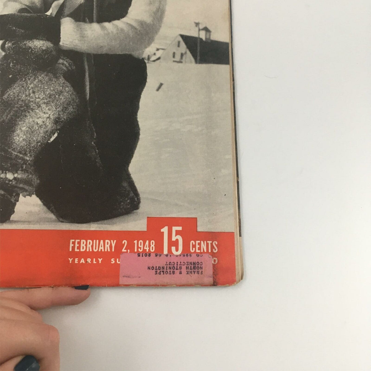Vintage Life Magazine cover dated February 2, 1948, featuring Maine schoolboy Bobby Lofman, showcasing the iconic design and price of 15 cents.