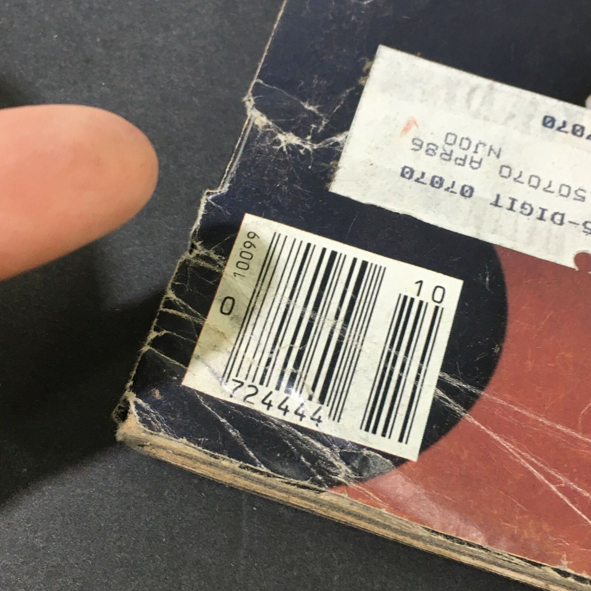 Back cover details of VTG Life Magazine October 1985, featuring barcode and wear, emphasizing its vintage condition.