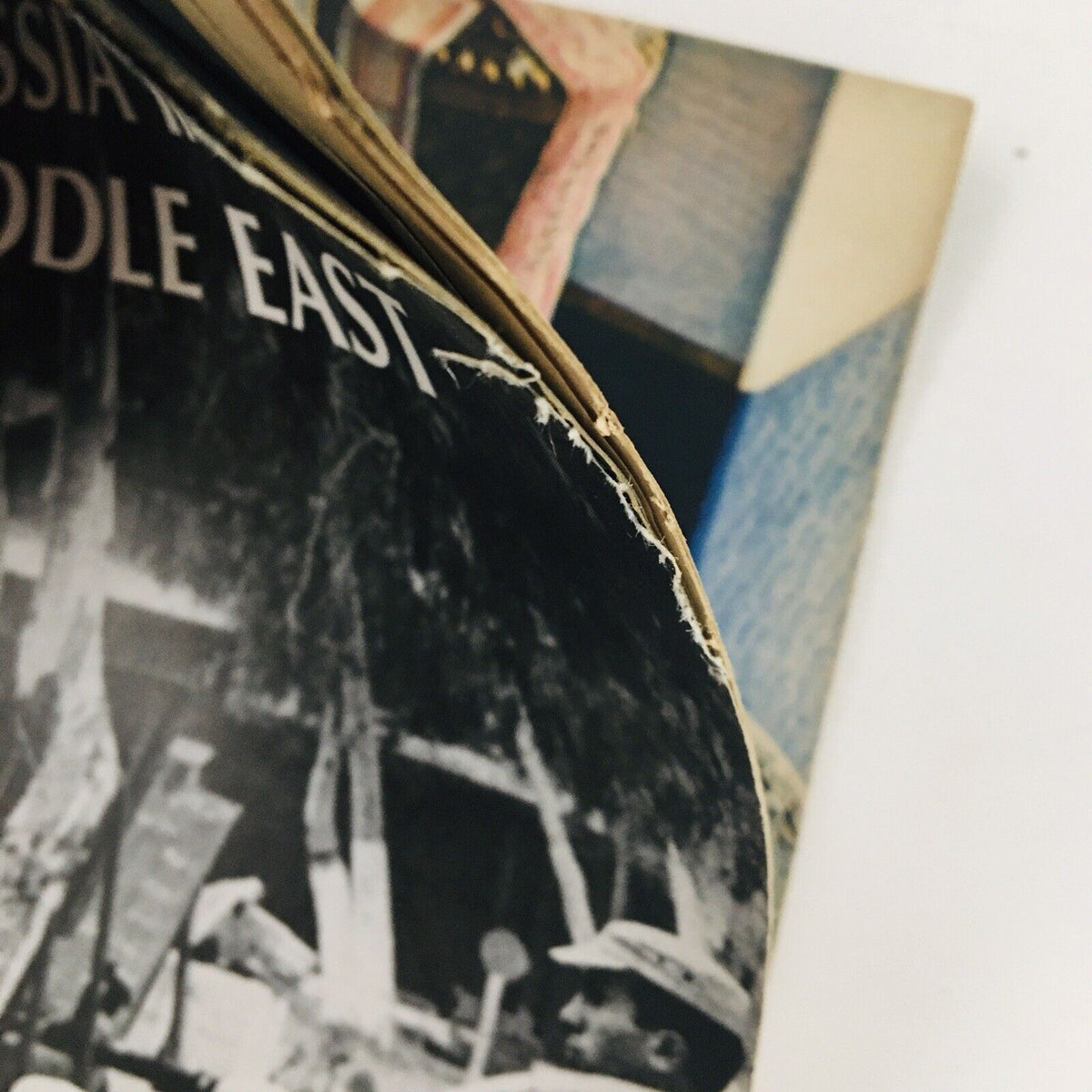 Close-up of the spine of VTG Life Magazine November 29 1968, showcasing minor wear and vintage characteristics, emphasizing its collectible nature.