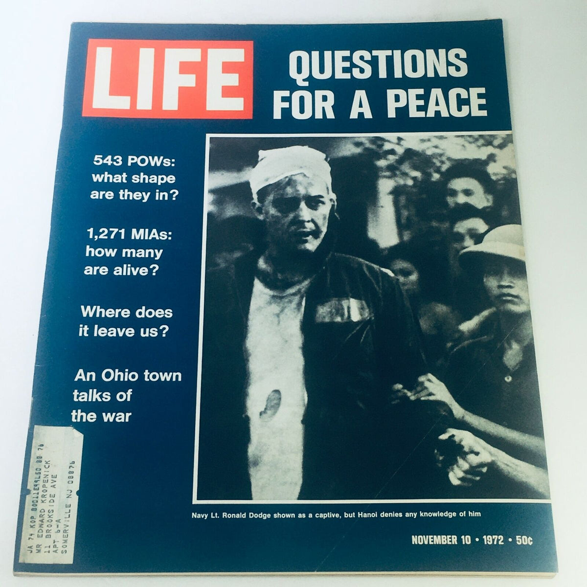 Life Magazine November 10, 1972: Navy Lt. Ronald Dodge's Captivity Story - Good Condition