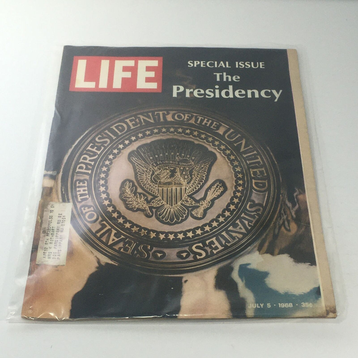 VTG Life Magazine: July 5, 1968 - Special Issue The Presidency featuring the presidential seal on the cover, encapsulating a historical moment in American politics.