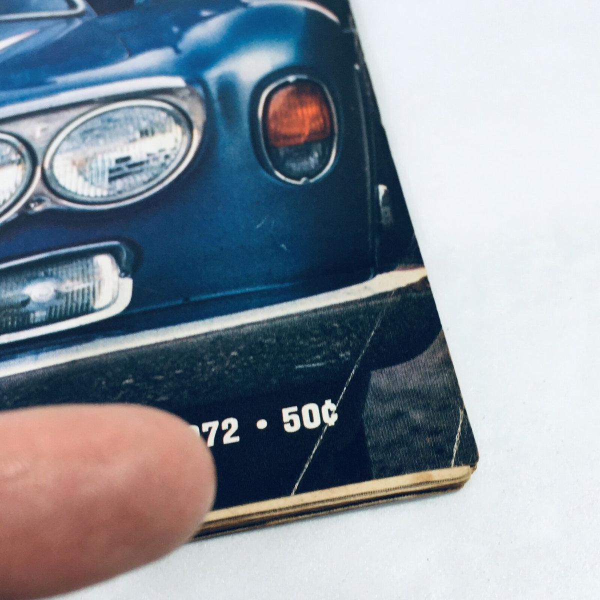 Close-up view of the bottom corner of the VTG Life Magazine August 4, 1972, displaying the publication date and price of 50 cents.