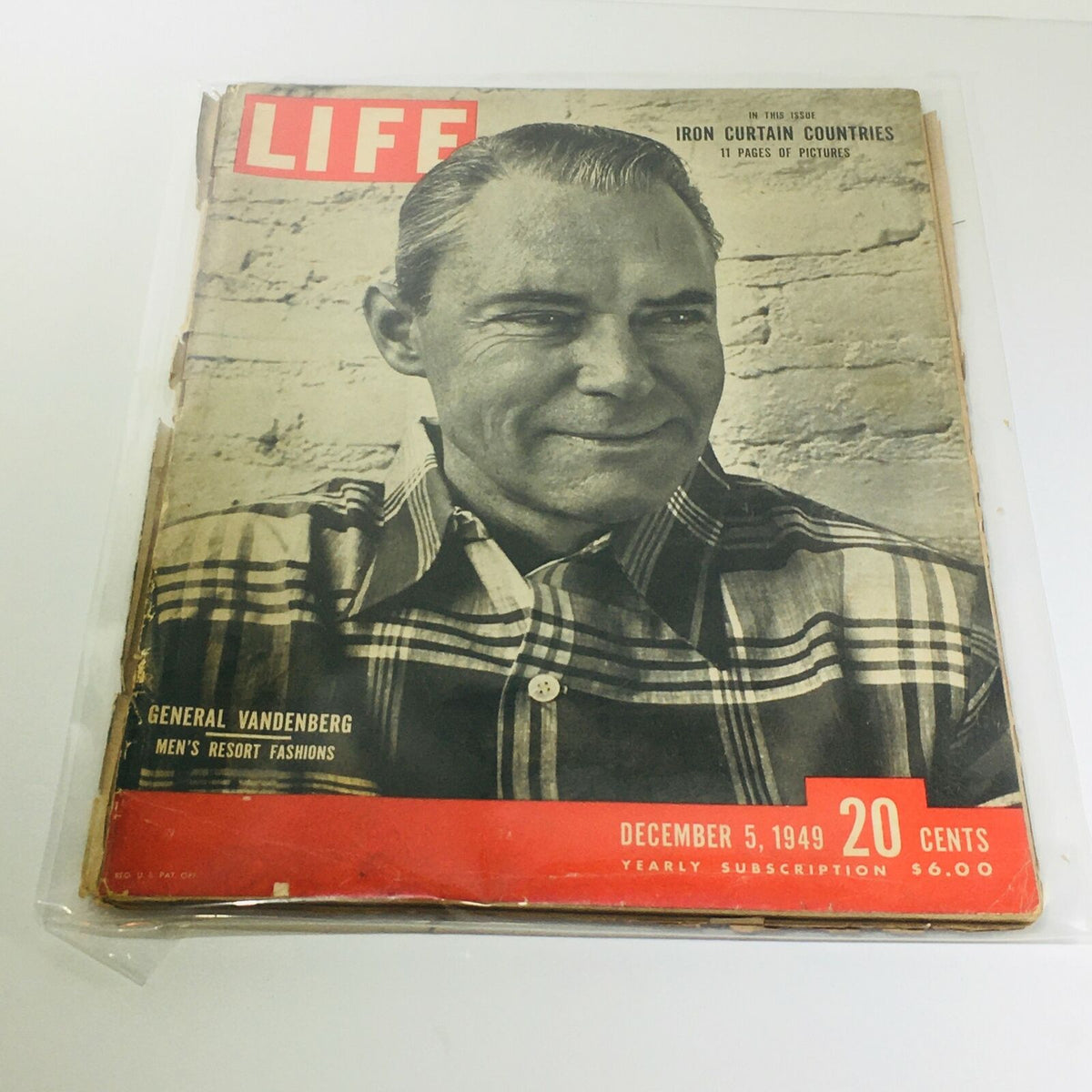 Cover of VTG Life Magazine: Dec 5 1949 featuring General Vandenberg; includes title 'Iron Curtain Countries' and date.