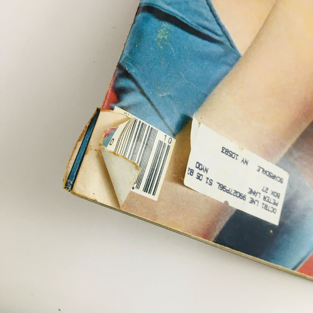 Close-up image of the corner and spine of the VTG Life Magazine October 1981, showing minor wear and the address label, reflecting its vintage status.