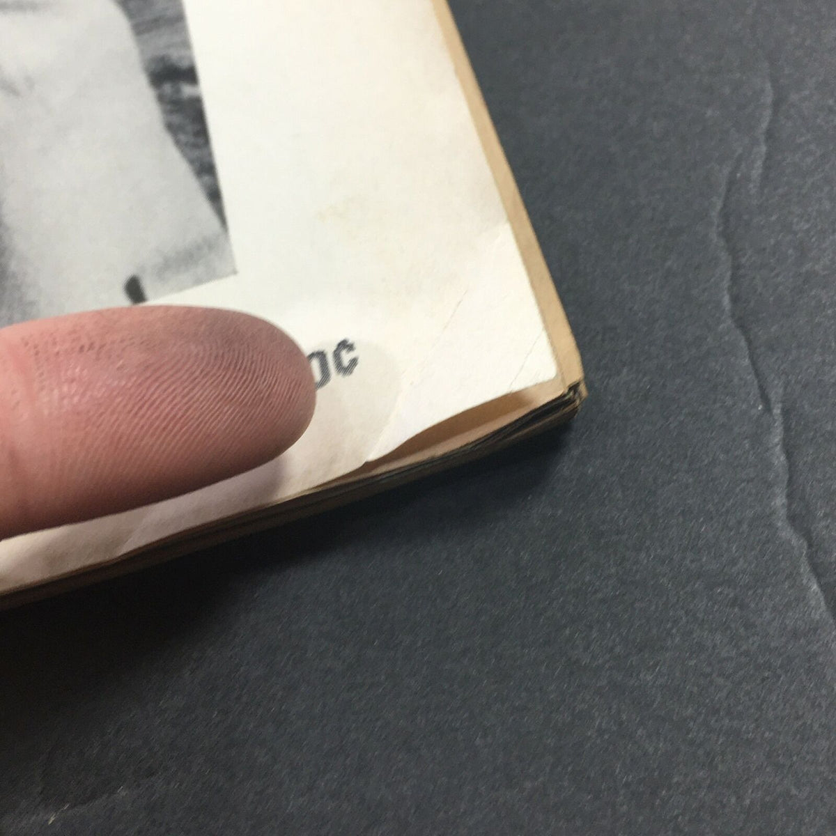 Close-up image showing the top edge of the VTG Life Magazine December 18, 1970 with a visible crease, indicating its vintage condition.
