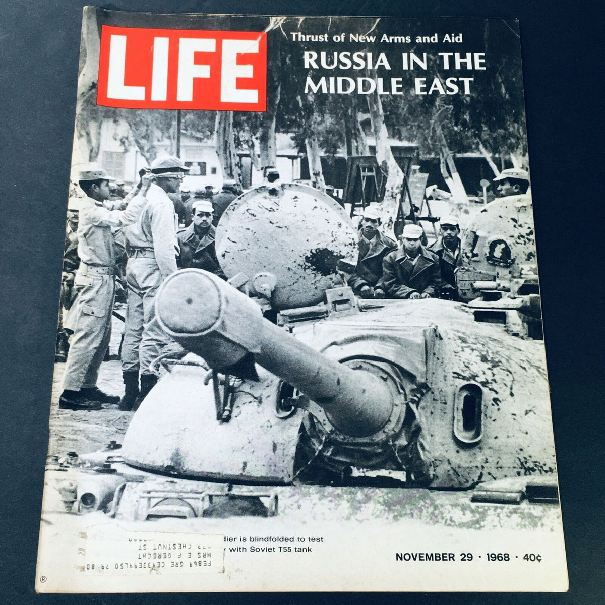 Cover of the VTG Life Magazine, November 29, 1968, featuring the headline 'Russia in the Middle East' and an image depicting military tanks and soldiers.