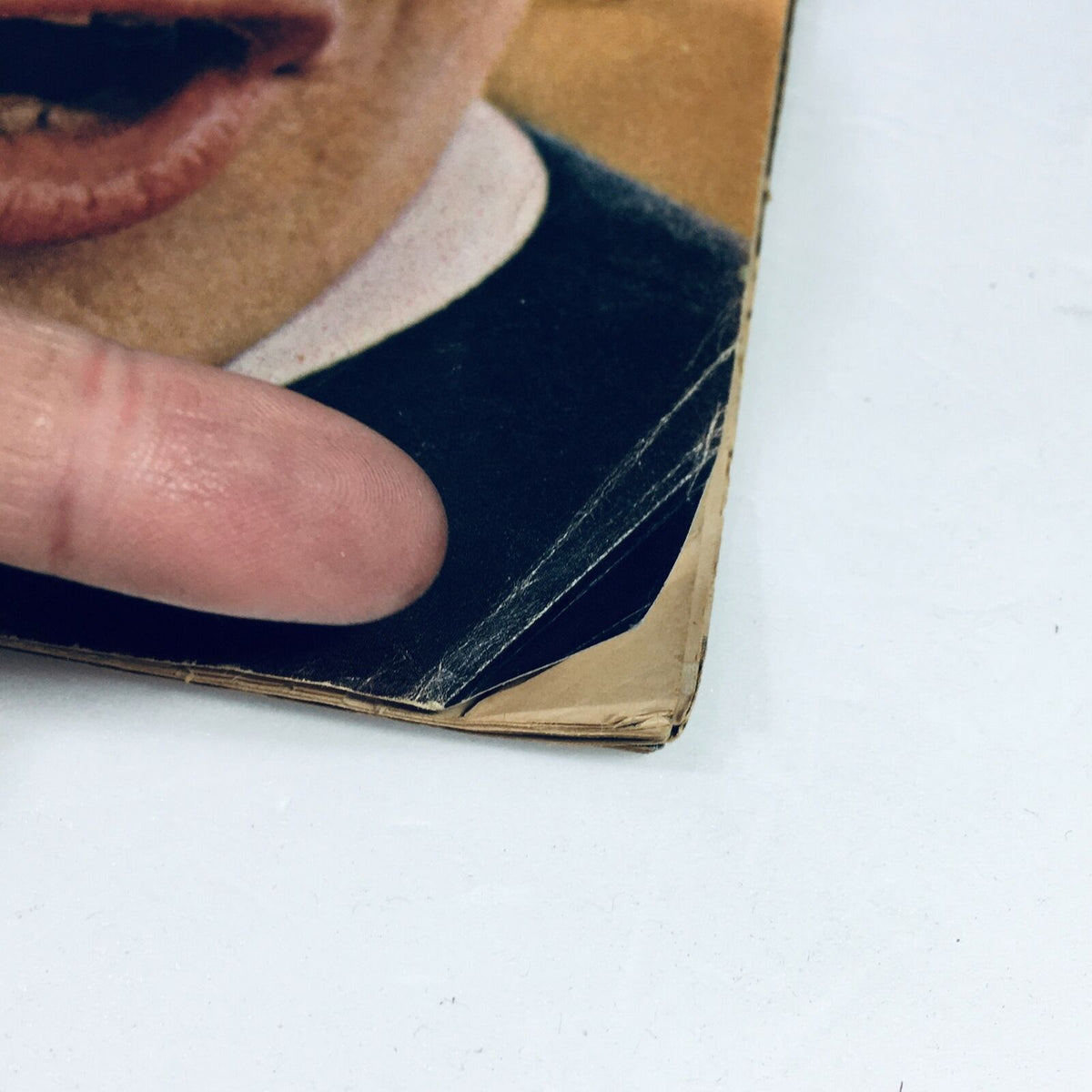 Close-up detail of the edge of VTG Life Magazine June 9 1972 - Bella Abzug, showing minor wear and a finger pointing at the corner
