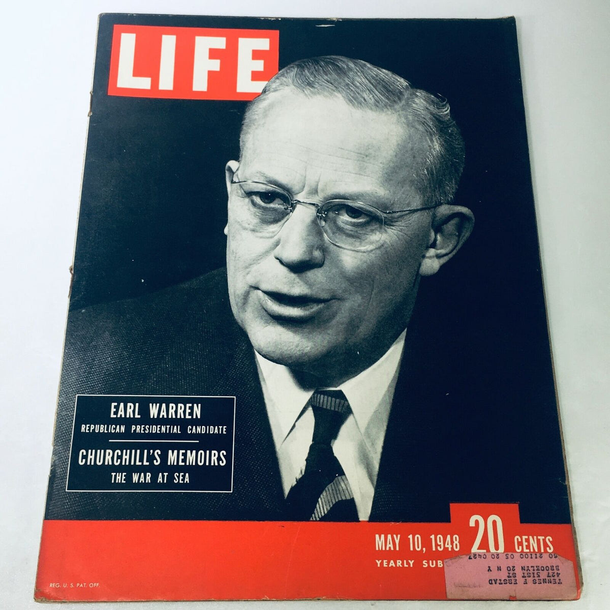 Life Magazine May 10 1948 Featuring Earl Warren and Winston Churchill's Memoir - Good Condition