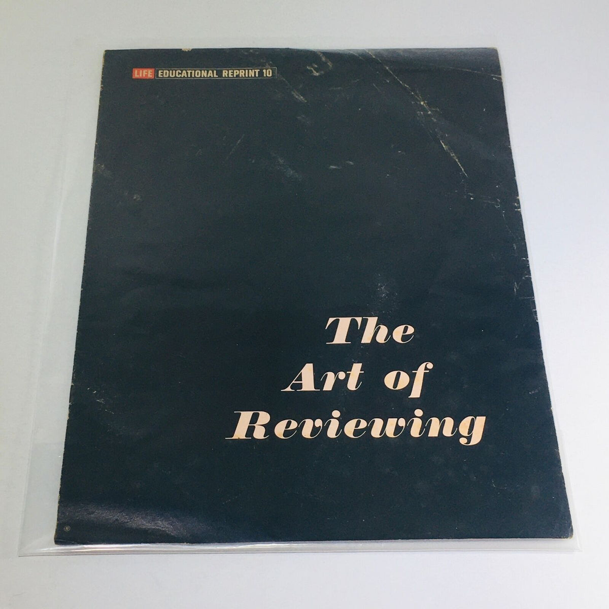 Cover of VTG Life Magazine: 1965 - Educational Reprint 10 - The Art of Reviewing featuring a black background with the title printed in elegant typography.