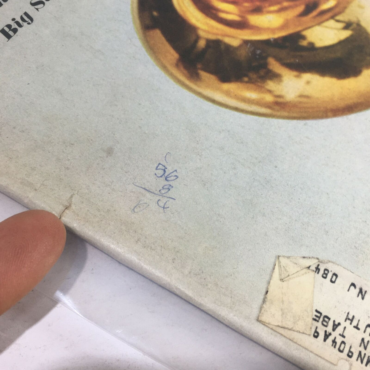 Close-up of the back cover of the VTG Life Magazine from April 15, 1966 featuring Louis Armstrong, highlighting additional handwritten markings and wear.