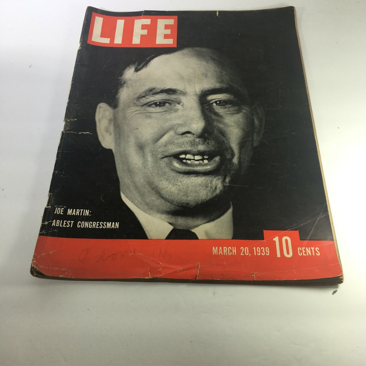 Cover of VTG Life Magazine from March 20, 1939, featuring Joe Martin, The Ablest Congressman, showcasing historical and political significance.