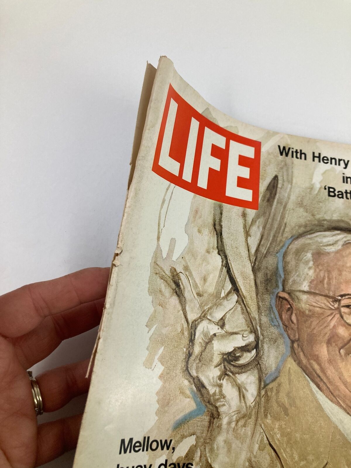 Close-up of the cover of VTG Life Magazine December 1 1972, highlighting Harry Truman and a partial view of the magazine's condition.