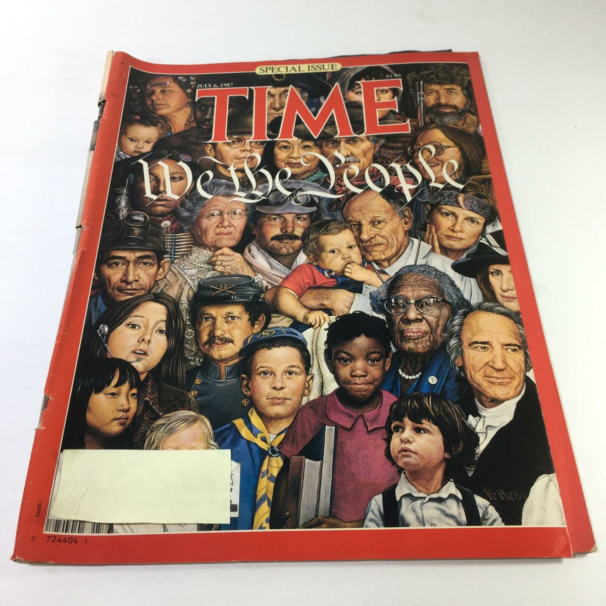 Cover of Time Magazine: July 6, 1987 - Special Issue: We The People, featuring a diverse group of individuals representing American society.