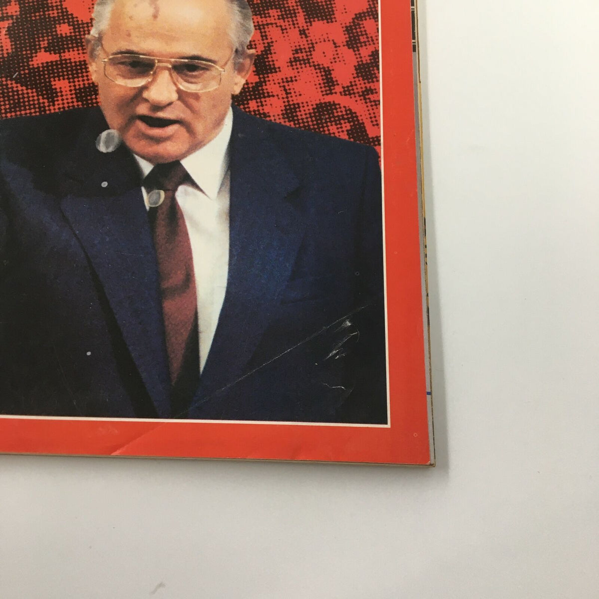 Close-up of the Time Magazine cover from February 19, 1990, showcasing Mikhail Gorbachev and the headline 'Starting Over', reflecting significant political change.
