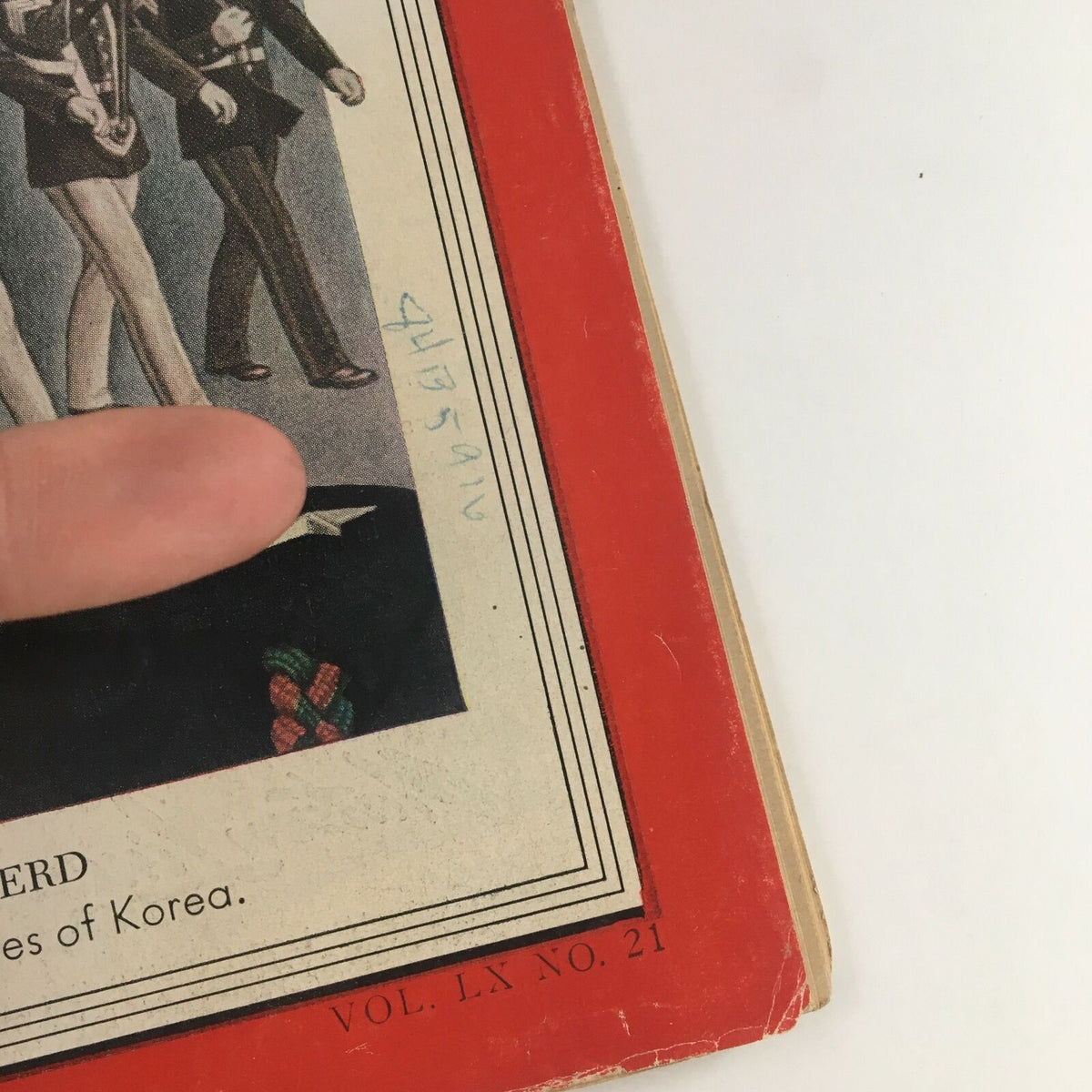 Close-up view of the Time Magazine cover from November 24, 1952, highlighting details including the address label and vintage wear.