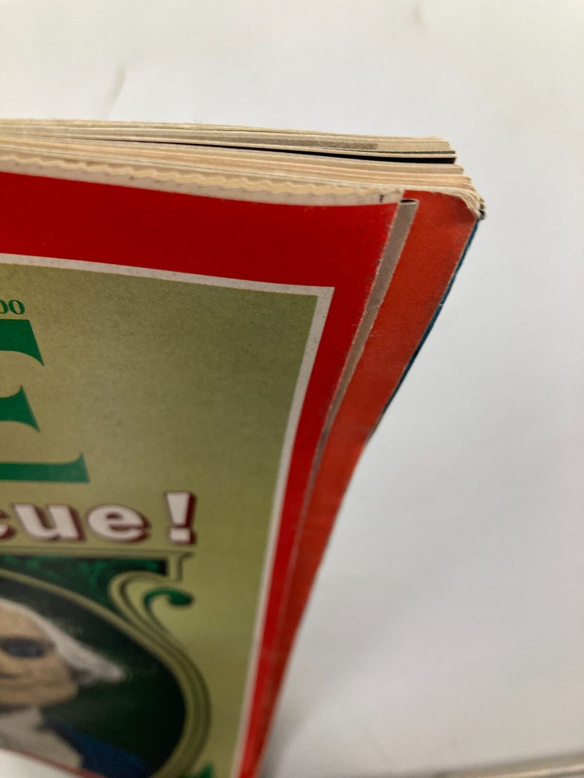 Side view of the vintage Time Magazine from November 13, 1978, titled 'A Dollar To The Rescue', displaying the pages and spine of the magazine, emphasizing its collectible nature.
