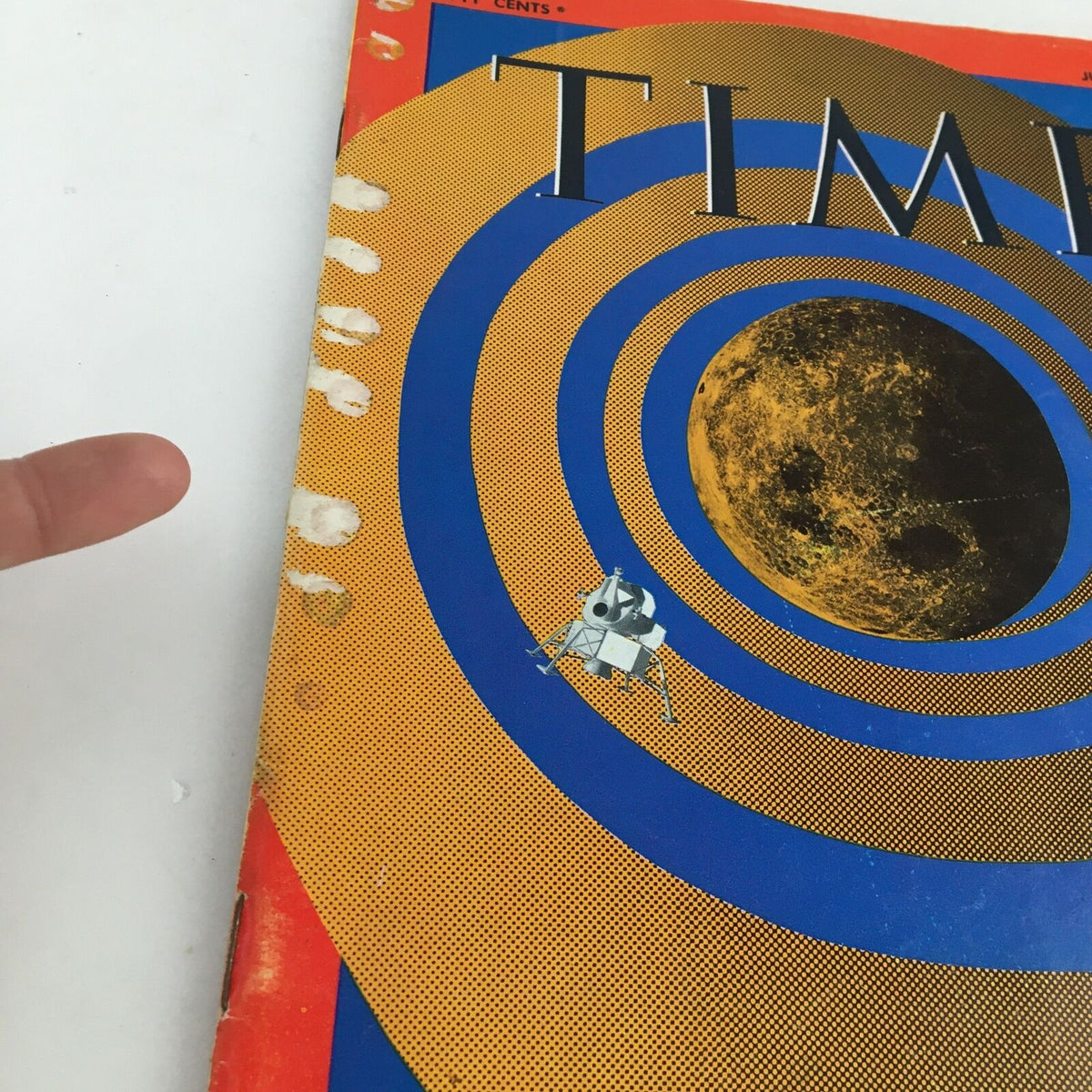 Cover of Time Magazine July 18 1969, featuring iconic lunar lander and a depiction of the moon, part of the To The Moon Special Supplement.