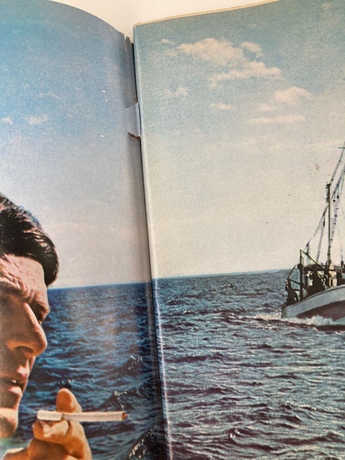 Interior spread of the vintage Time Magazine from January 7, 1980, featuring a man holding a cigarette against a backdrop of the ocean.