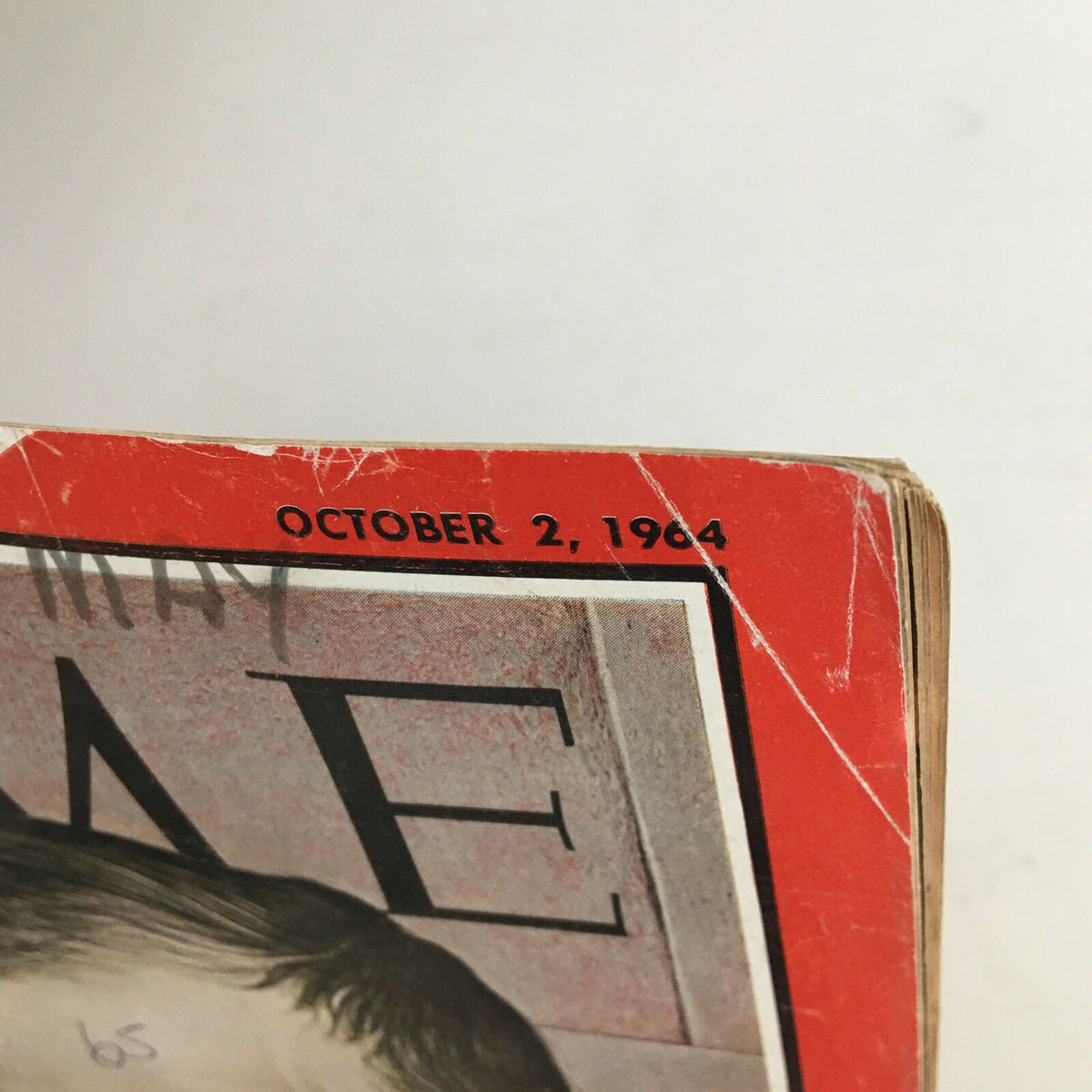 Top edge of Time Magazine from October 2, 1964, showing the publication date and magazine details.