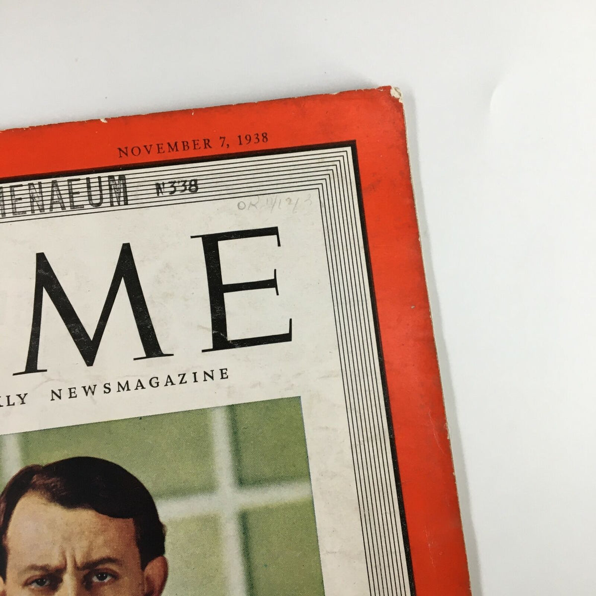 Cover of VTG Time Magazine November 7 1938 featuring an intriguing design and text highlighting the date and edition details, perfect for collectors and history enthusiasts.