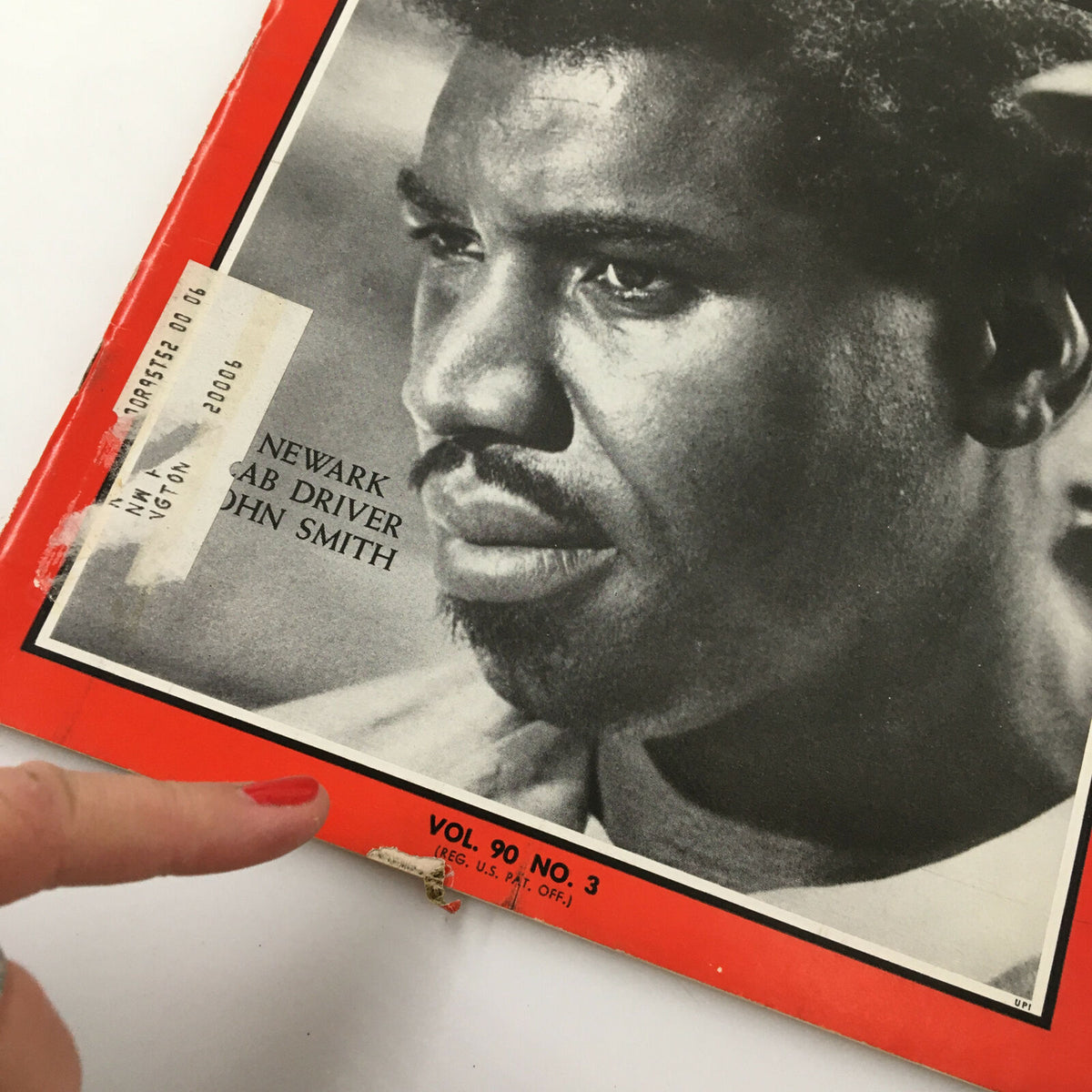 VTG Time Magazine July 21 1967 Vol. 90 No. 3 showcasing cab driver John Smith cover with visible label and corner wear.
