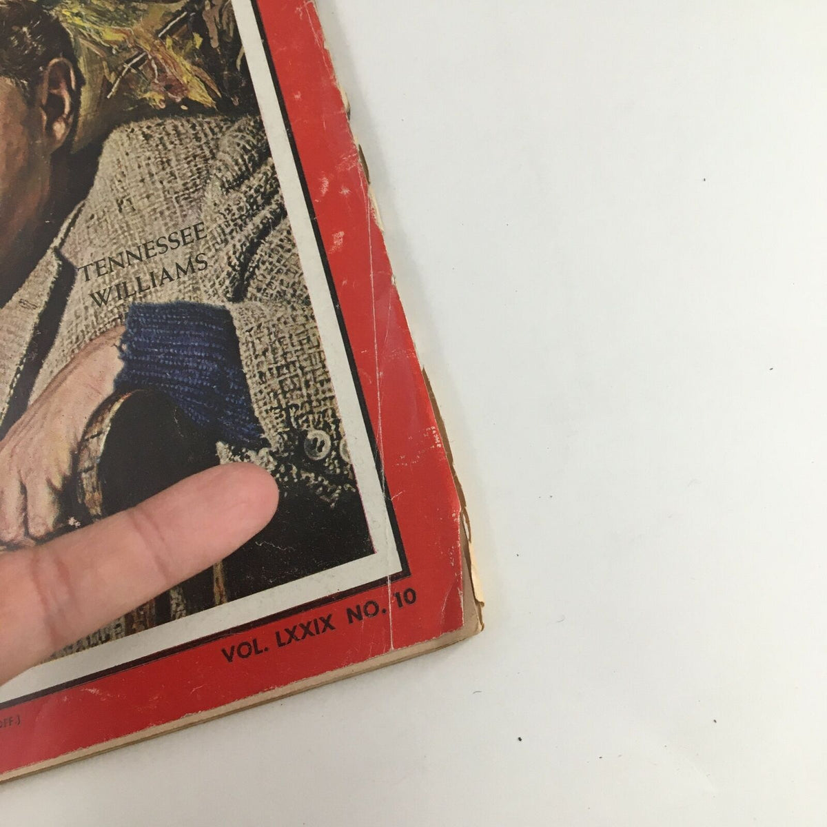 Close-up of Time Magazine March 9 1962 highlighting the Tennessee Williams feature and magazine volume information.