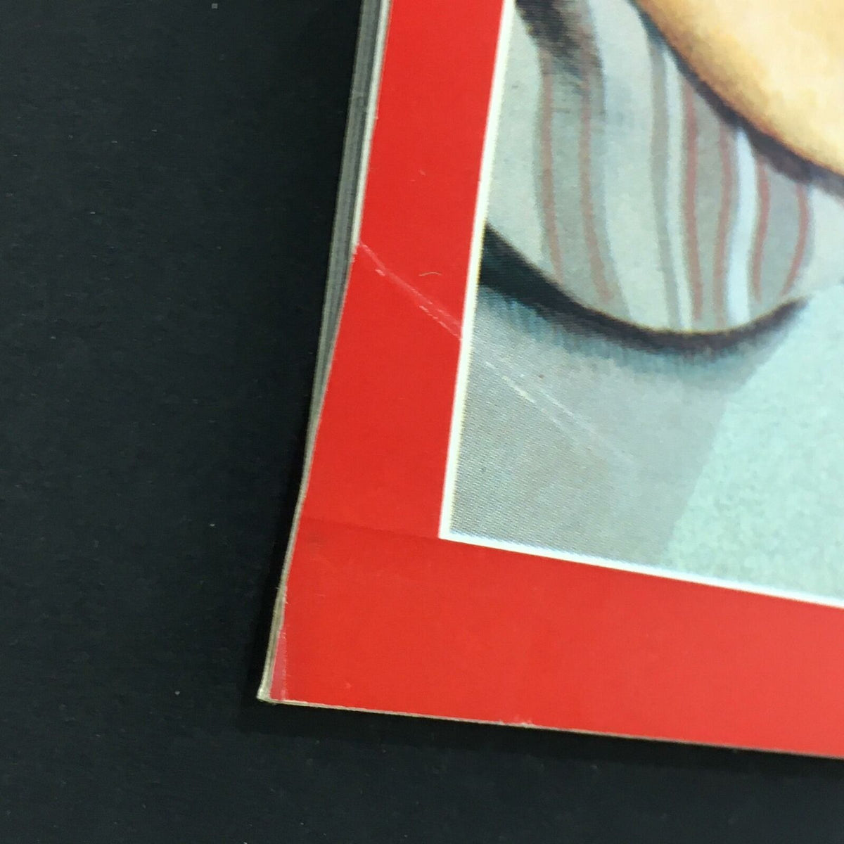 Close-up of the edge of VTG Time Magazine June 6 1988, featuring minor wear, showcasing the vintage condition and charm of the iconic cover with Raisa Gorbacheva.