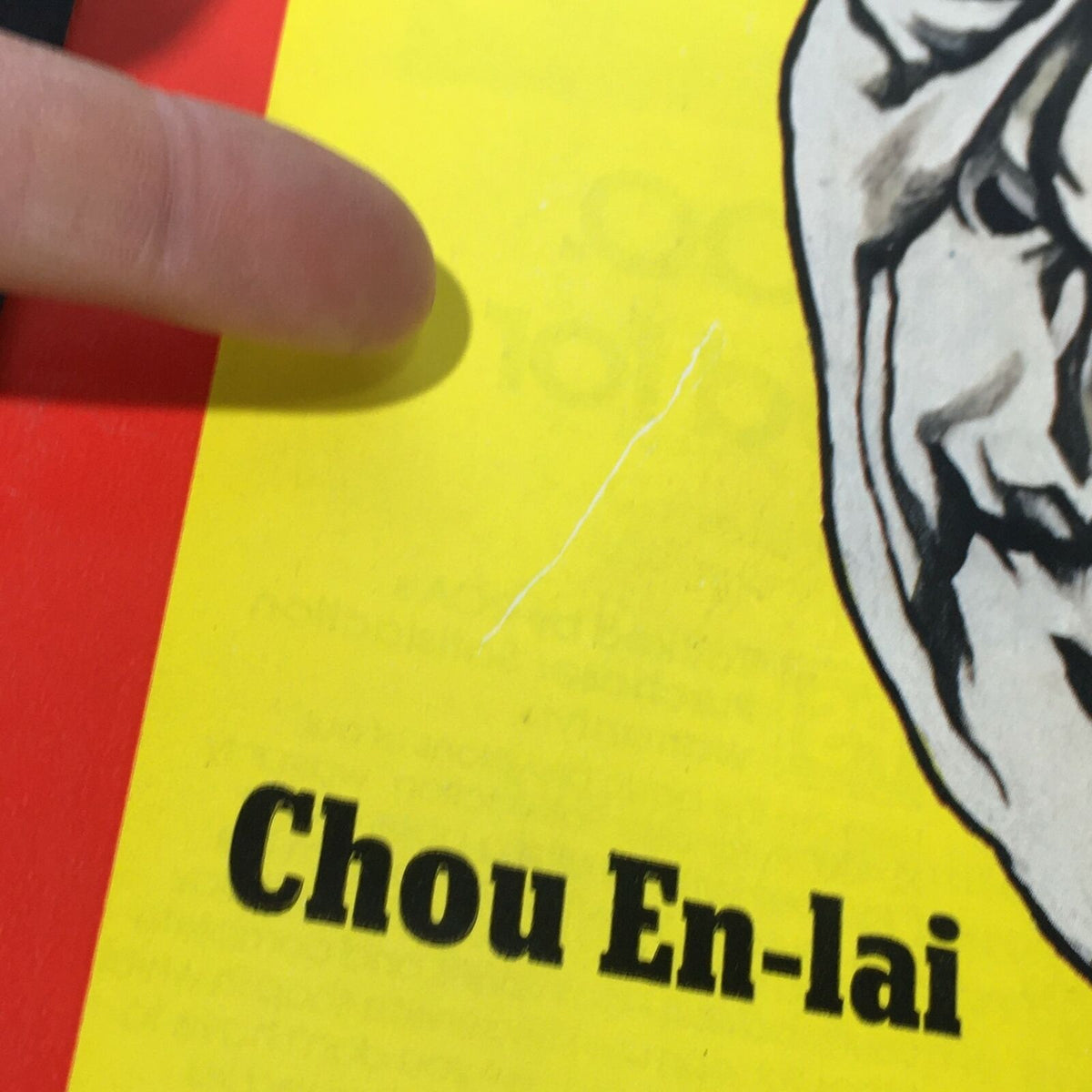 Close-up view of the VTG Time Magazine from November 8, 1971, featuring the cover text 'Chou En-lai' with minor wear visible, highlighting its vintage condition relevant to the historical topic 'The Chinese Are Coming'.