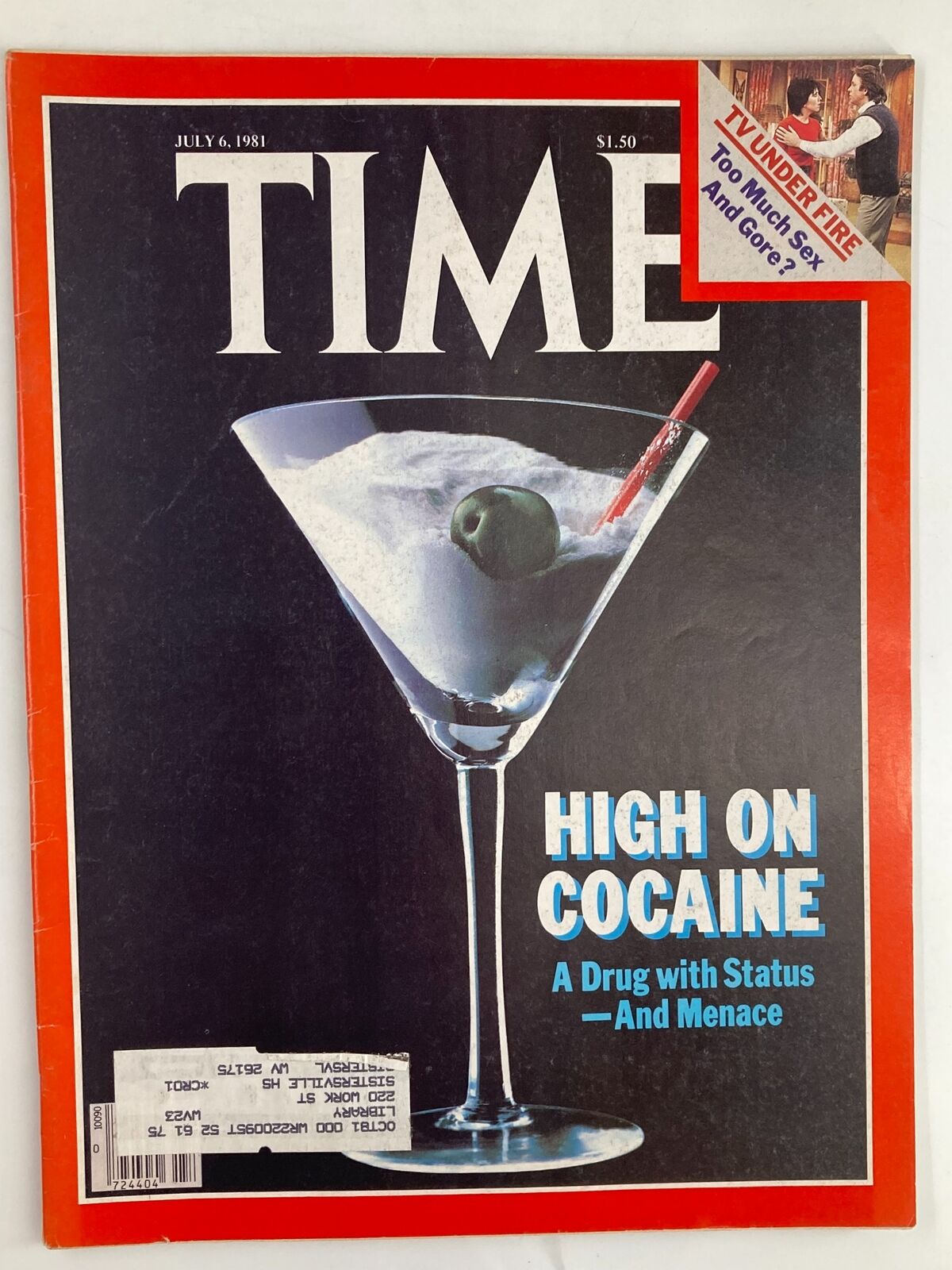 Time Magazine, July 6, 1981: Featuring 'High on Cocaine: A Drug with Status and Menace' on the cover